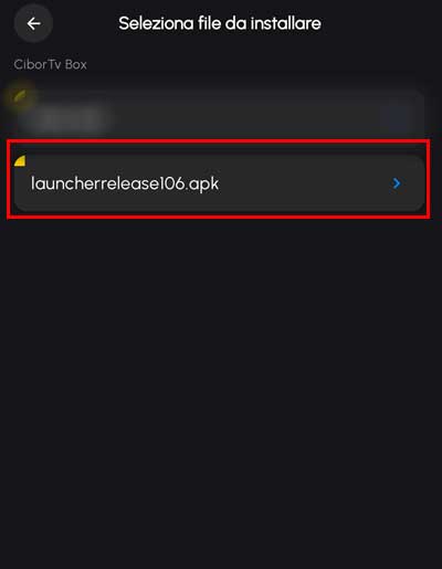 ADB devices apk item select