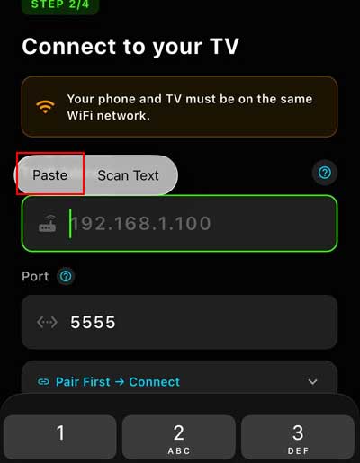 airapk paste ip address
