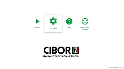 CiborTV Homescreen